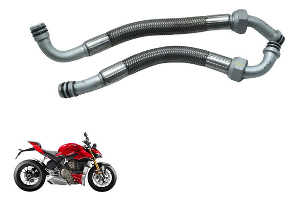 Par Mangueira Óleo Ducati Streetfighter V4 V4s 21-24 Orig