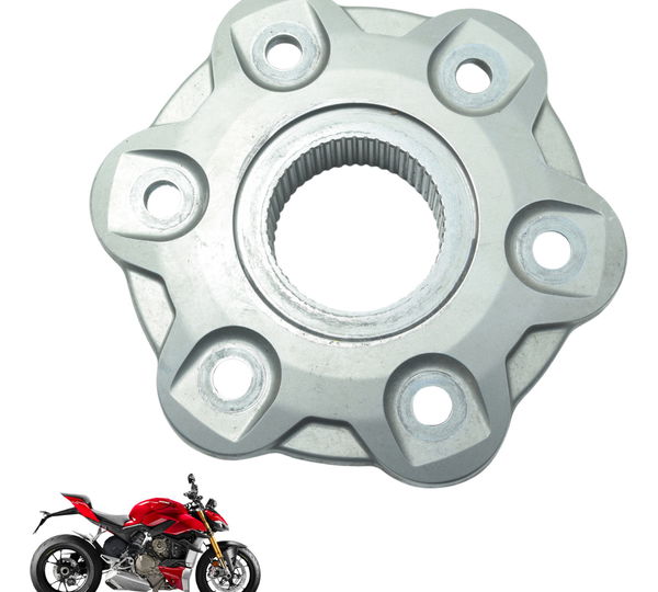 Flange Coroa Ducati Streetfighter V4 V4s 21-24 Original Prateado
