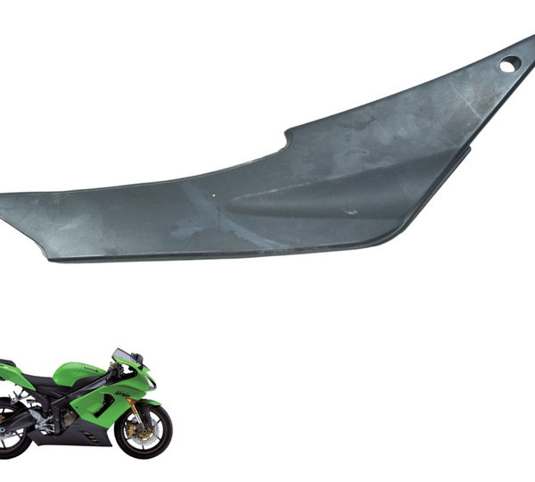 Carenagem Lateral Dir C/ Detalhes Kawasaki Zx 6r 05-06 Orig Preto