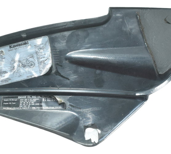 Carenagem Lateral Esq C/ Avaria Kawasaki Zx 6r 05-06 Orig Preto