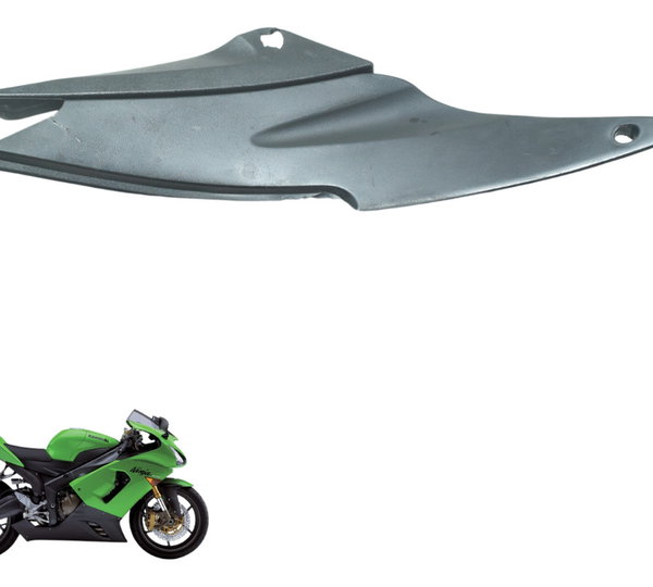Carenagem Lateral Esq C/ Avaria Kawasaki Zx 6r 05-06 Orig Preto
