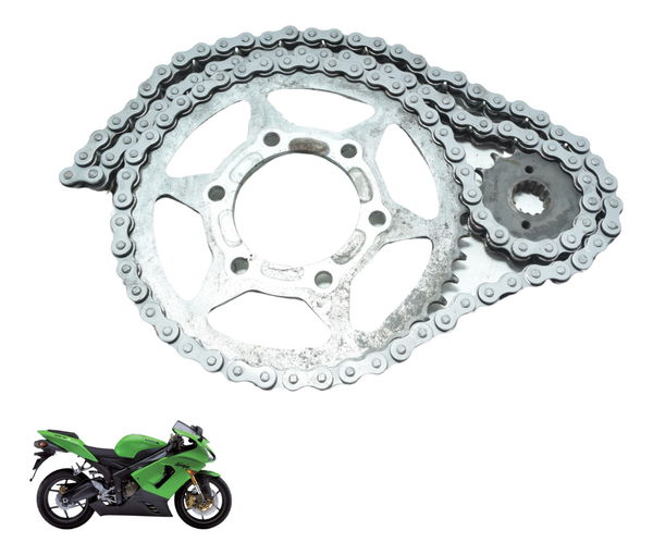 Kit Relação Kawasaki Zx 6r 05-06 Original