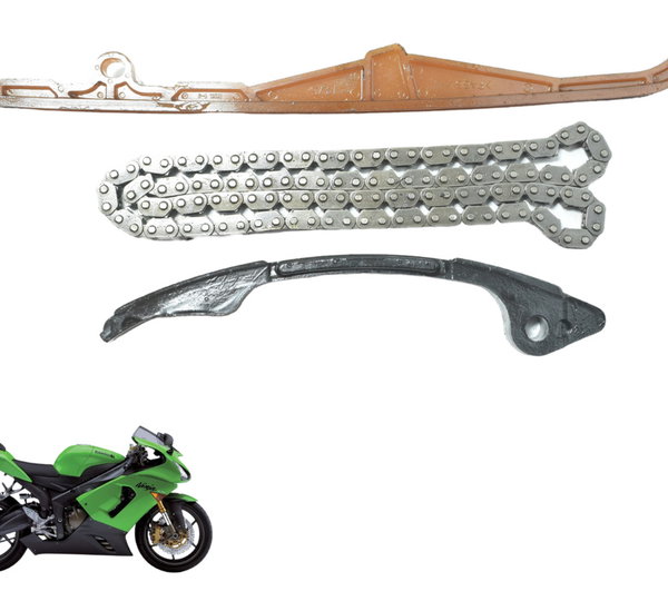 Kit Guia Tensor Corrente Comando Kawasaki Zx 6r 05-06 Orig