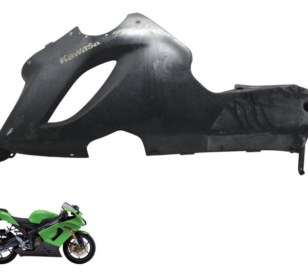 Spoiler Esquerdo C/ Avaria Kawasaki Zx 6r 05-06 Original