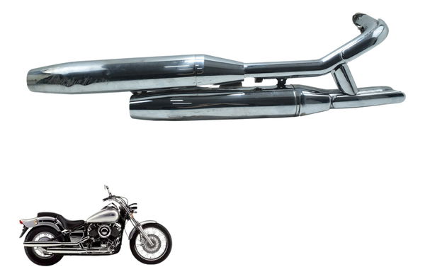 Ponteira Escape C/ Detal Yamaha Xvs 650 Drag Star 98-06 Orig