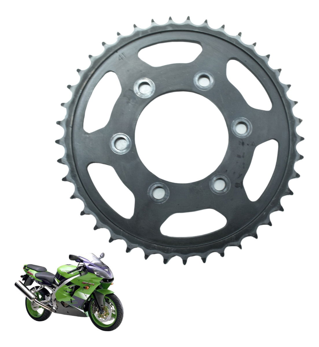 ごろ Coroa 41 Dentes Kawasaki Zx 9r 2001 Original Preto