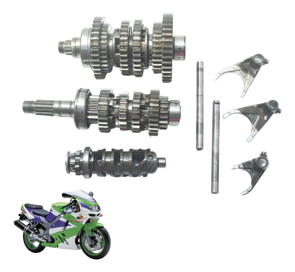 Caixa Marcha Câmbio Completa Kawasaki Zx 9r 1996 Original