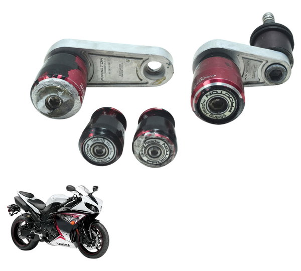 Jogo Slider C/ Detalhes Yamaha Yzf R1 09-15 Original