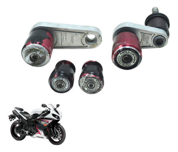 Jogo Slider C/ Detalhes Yamaha Yzf R1 09-15 Original