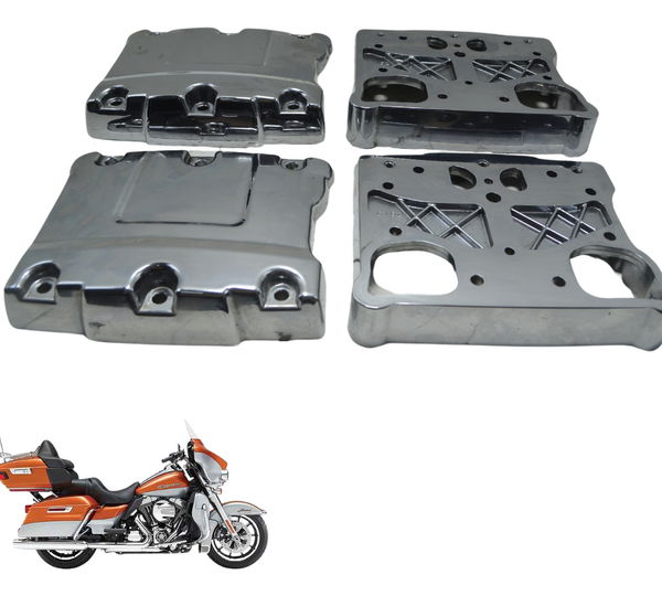 Jogo Tampa Cabeçote Harley Touring Electra Glide 14-17 Orig Cinza