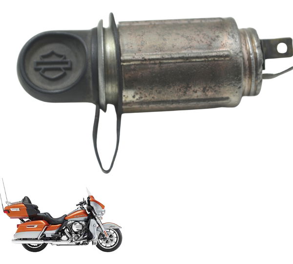 Tomada 12v Harley Touring Electra Glide 14-17 Original Cinza