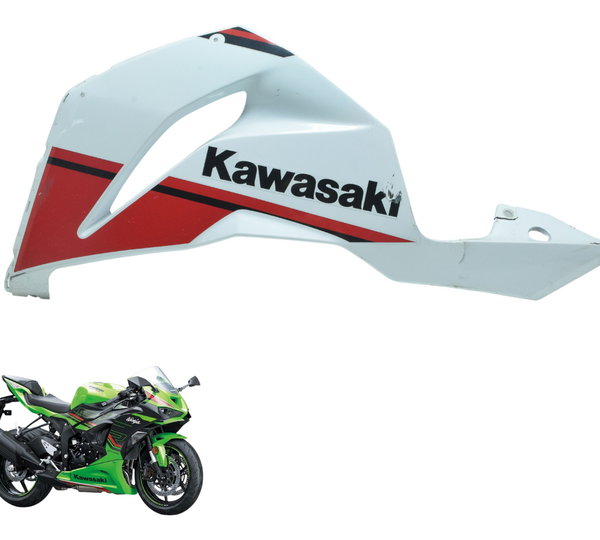 Spoiler Esquerdo C/ Avaria Kawasaki Zx636 Zx 6r 19-24 Orig