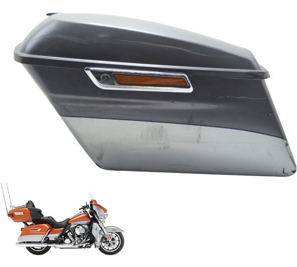 Alforge Esquerdo C/ Det Harley Touring Electra Glide 14-17 Cinza