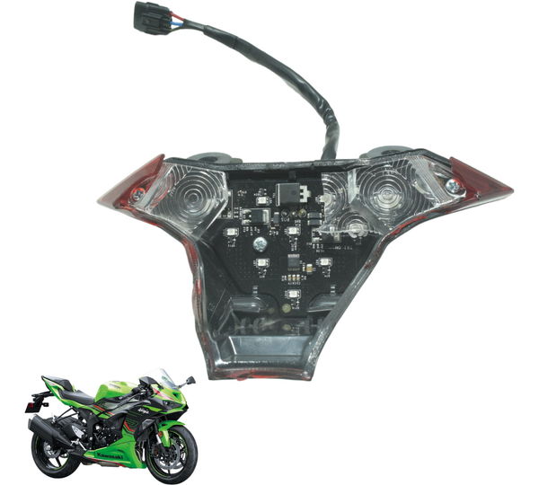 Lanterna Traseira C/ Avaria Kawasaki Zx636 Zx 6r 19-24 Orig Branco