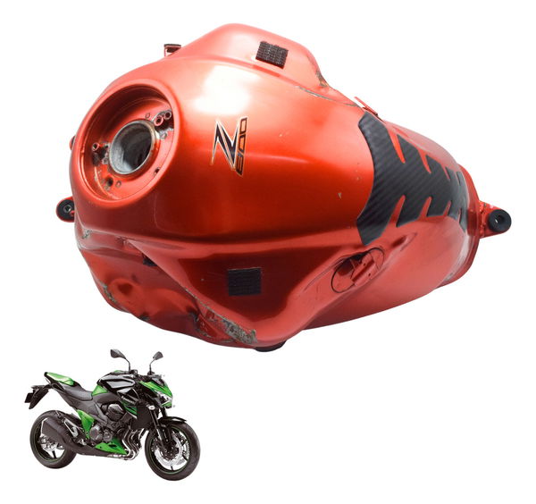 Tanque C/ Avaria Kawasaki Z 800 13-17 Original Usado