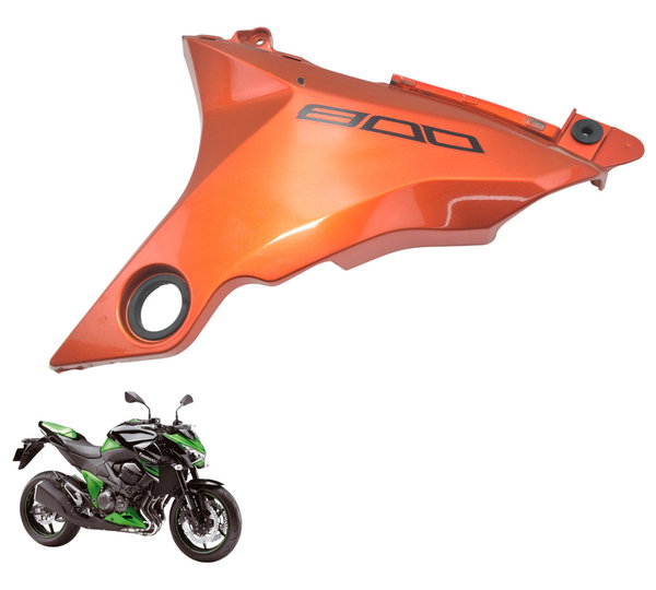 Carenagem Lateral Esquerda Kawasaki Z 800 13-17 Original Laranja