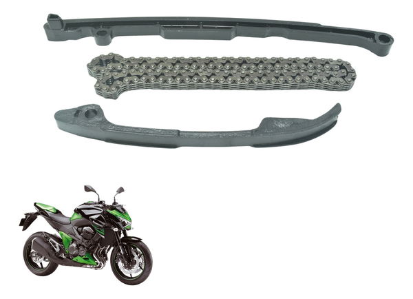 Kit Guia Tensor Corrente Comando Kawasaki Z 800 13-17 Orig
