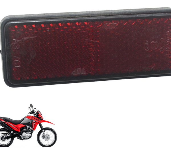 Refletor Olho De Gato Honda Nxr Bros 160 15-23 Original Vermelho