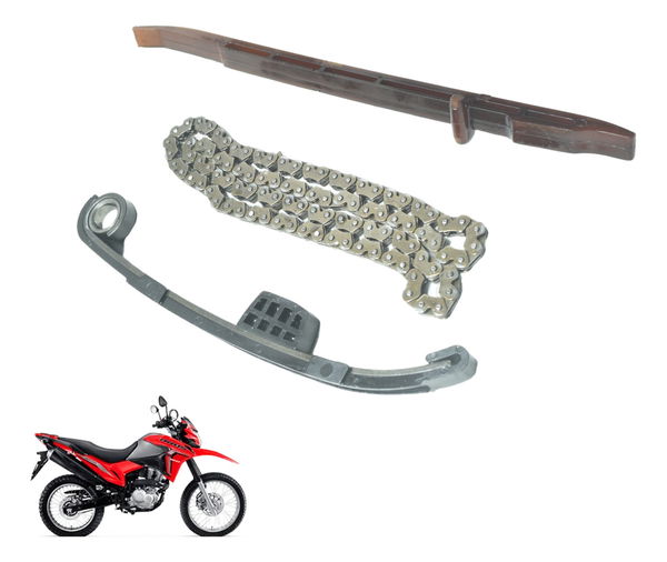 Kit Guia Tensor Corrente Comando Honda Nxr Bros 160 15-23