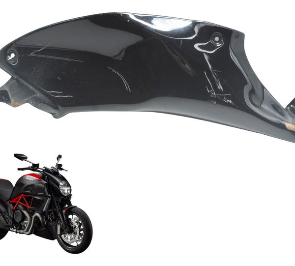 Carenagem Lateral Tanque Esq C/ Det Ducati Diavel 11-16 Orig Preto