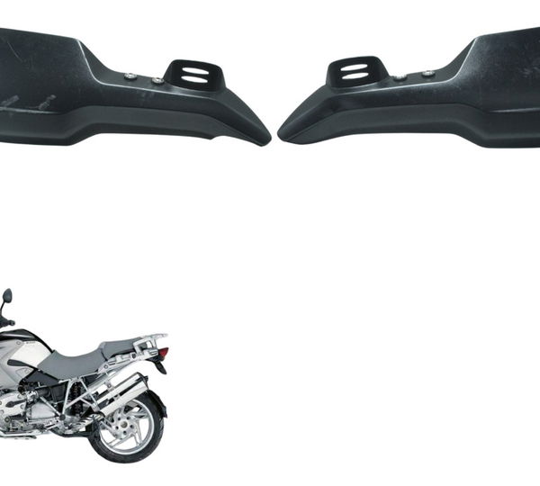 Par Protetor Punho C/avaria Bmw R 1200 Gs R1200 04-07 Orig Preto Esquerdo/direito