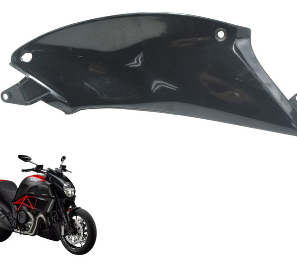Carenagem Lateral Tanque Esq C/ Det Ducati Diavel 11-16 Orig Preto