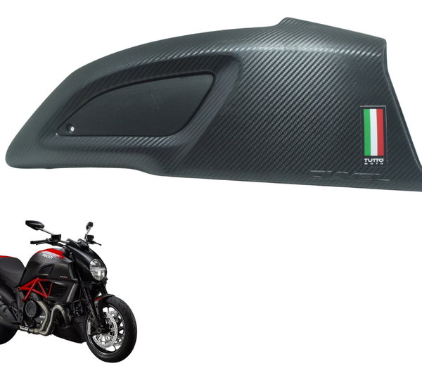 Carenagem Lateral Dir C/ Detalhes Ducati Diavel 11-16 Orig Preto