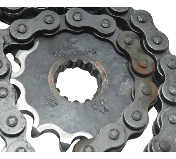 Kit Relação S/ Uma Emenda Kawasaki Versys 300 X 18-24 Orig Prateado