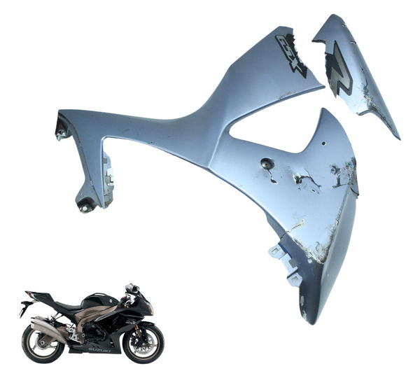 Carenagem Lateral Esq C/ Avaria Suzuki Gsx-r Srad 1000 11-16 Cinza-escuro