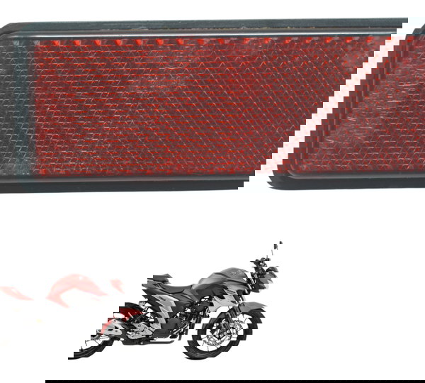 Refletor Olho De Gato Yamaha Fz25 Fazer 250 18-22 Original Vermelho