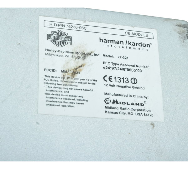 Modulo Radio Harley Electra Touring 08-13 Original Cinza