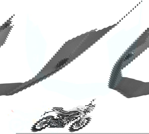 Spoiler C/ Detalhes Yamaha Xj6 N 10-12 Original Preto