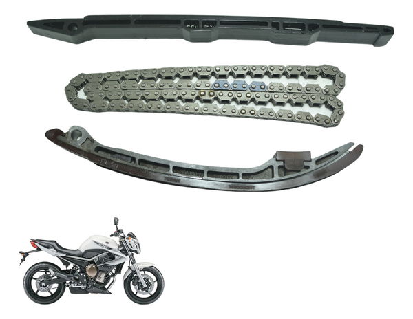 Kit Guia Tensor Corrente Comando Yamaha Xj6 N 10-12 Original