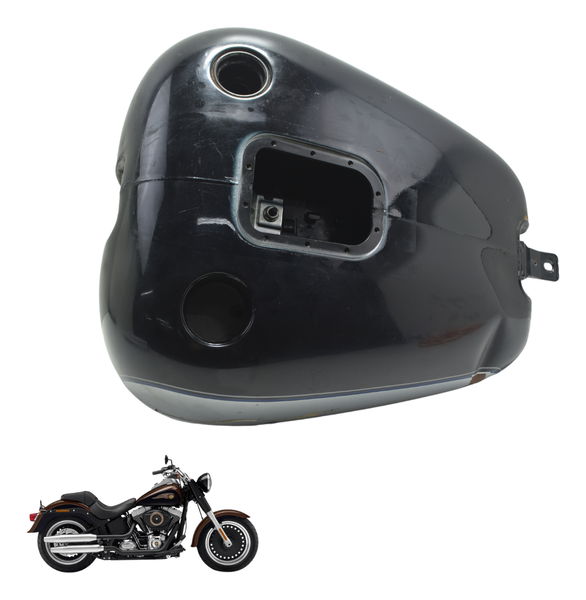 Tanque C/ Detalhes Harley Softail Fat Boy Flstf 11-15 Orig