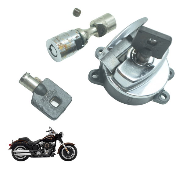 Kit Chave Ignição Harley Softail Fat Boy Flstf 11-15 Orig