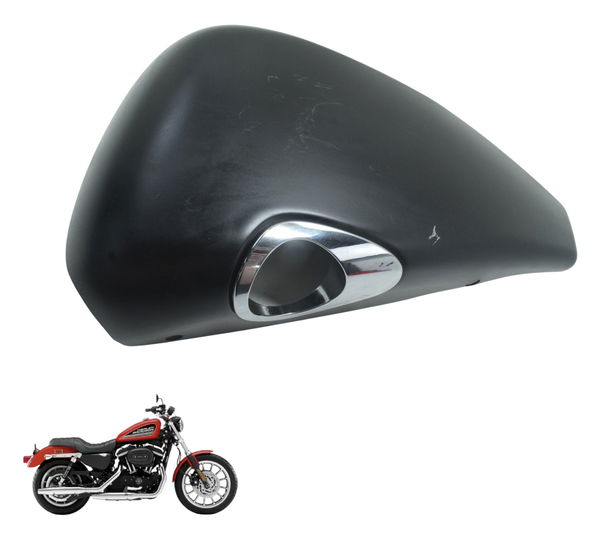 Carenagem Lateral Dir C/ Detalh Harley 883 R Sportster 08-09 Preto