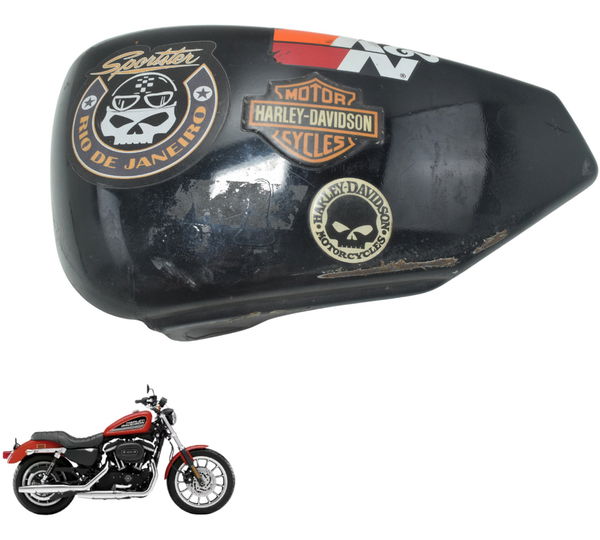 Carenagem Lateral Esq C/ Detalh Harley 883 R Sportster 08-09 Preto