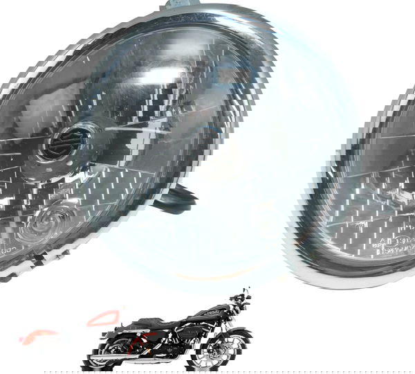 Farol Completo C/ Detalhes Harley 883 R Sportster 08-09 Orig Ambos Lados