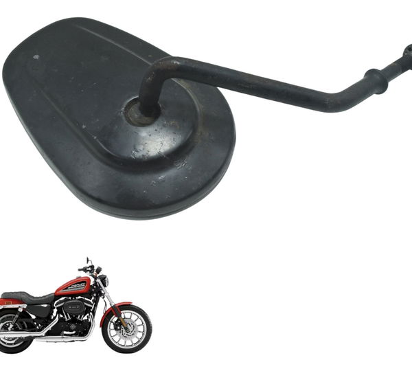 Espelho Esquerdo C/ Detalhes Harley 883 R Sportster 08-09