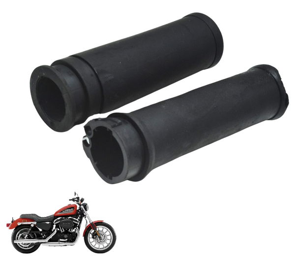 Par Manoplas C/ Detalhes Harley 883 R Sportster 08-09 Orig Preto