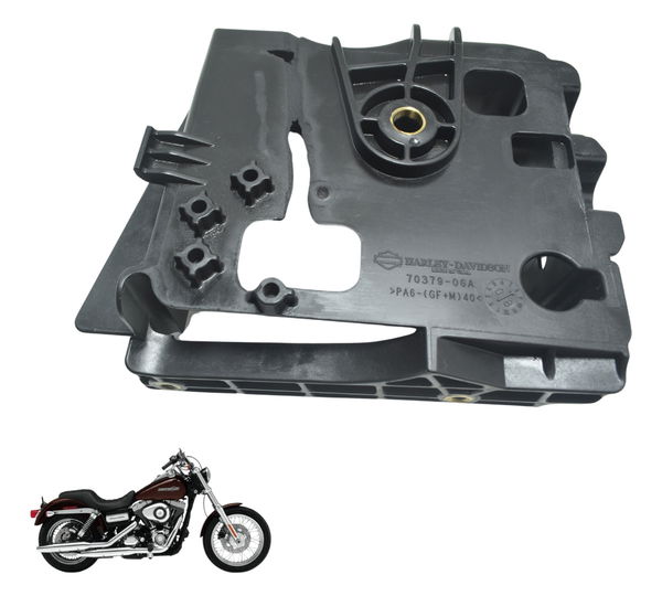 Caixa Bateria C/ Avaria Harley Dyna Super Glide Fxdc 08-11 Preto