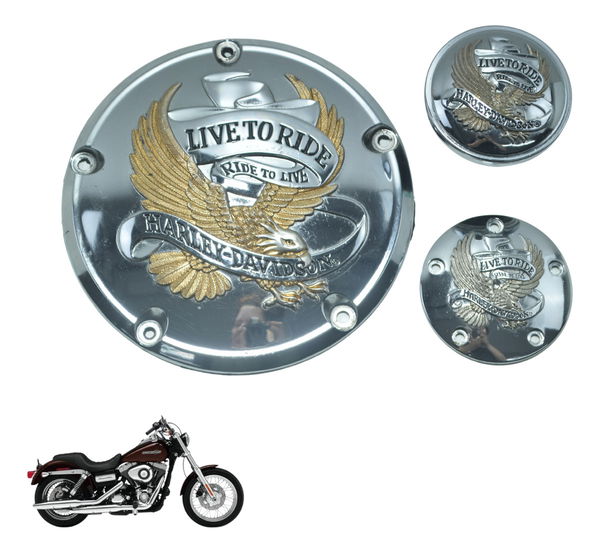 Kit Tampa Tanque Inspeção Harley Dyna Super Glide Fxdc 08-11