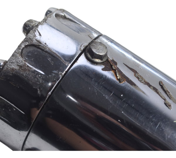 Ponteira C/ Avaria Harley Dyna Super Glide Fxdc 08-11 Prateado