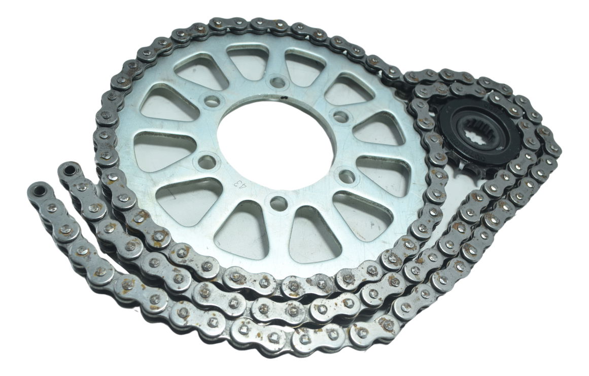 れれれ　３点セット Kit Relação S/ Emenda Kawasaki Zx636 Zx 6r 19-24 Original Prateado