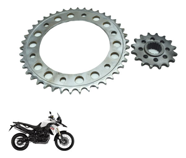 Coroa E Pinhão Bmw F 800 Gs 13-16 Original