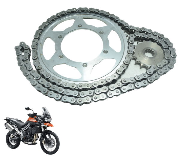 Kit Relação Rk Triumph Tiger 800 13-14 Prateado