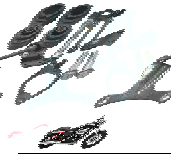 Jogo Suporte Motor Completo Harley Xl 1200 2013 Original