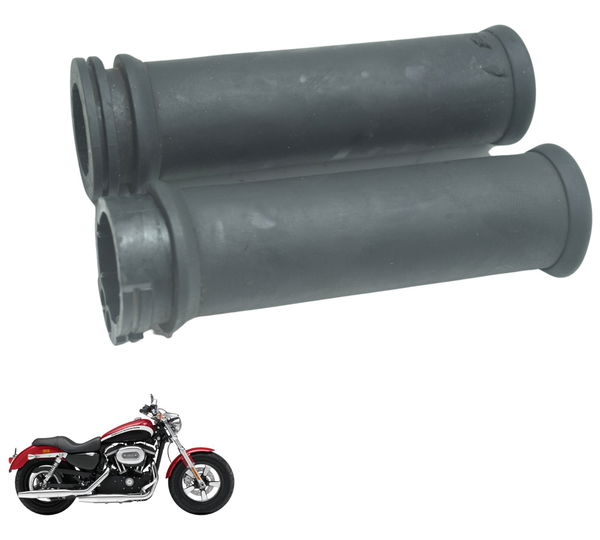 Par Manopla C/ Detalhes Harley Xl 1200 2013 Original Preto