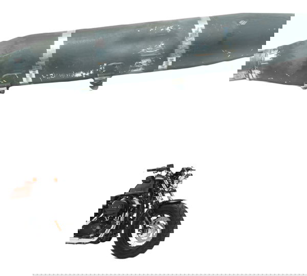 Ponteira Escape C/avaria Harley Xl 1200 X Forty Eight Orig Cinza