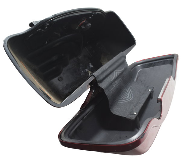 Alforge Esquerdo C/ Detalhes Harley Dyna Switchback Fld Orig Vermelho